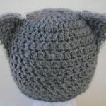 SALE Gray Newborn Kitty Hat