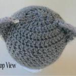 SALE Gray Newborn Kitty Hat