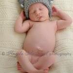 SALE Gray Newborn Kitty Hat