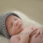 SALE Gray Newborn Kitty Hat