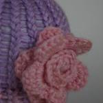 Lavender Rose newborn hat w..