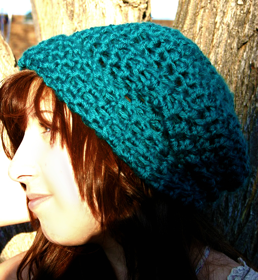 SALE Turquoise Oversized Slouch hat