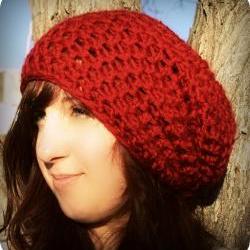 SALE Deep Red Oversize Slouch hat